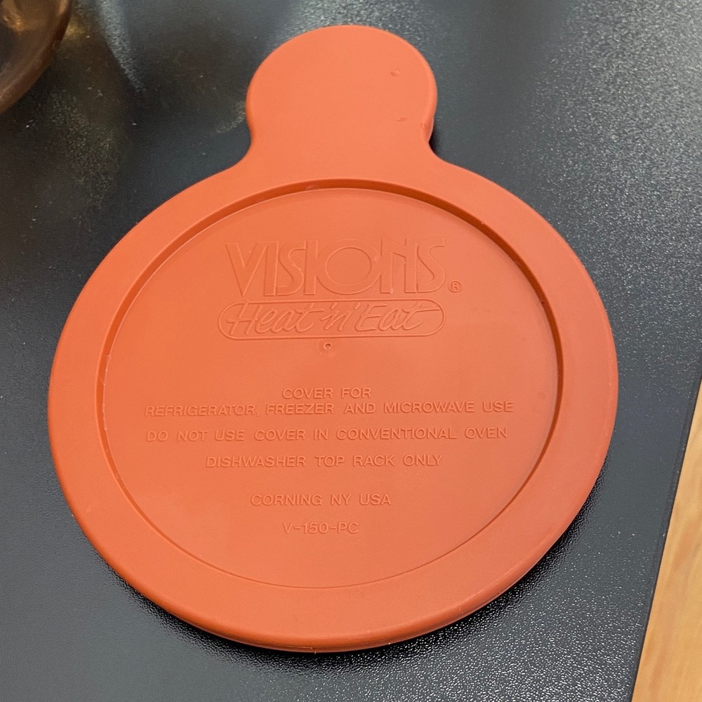 Corningware Vision Amber Heat n Eat Cookware Set with Orange Lids - Picture 3 of 4